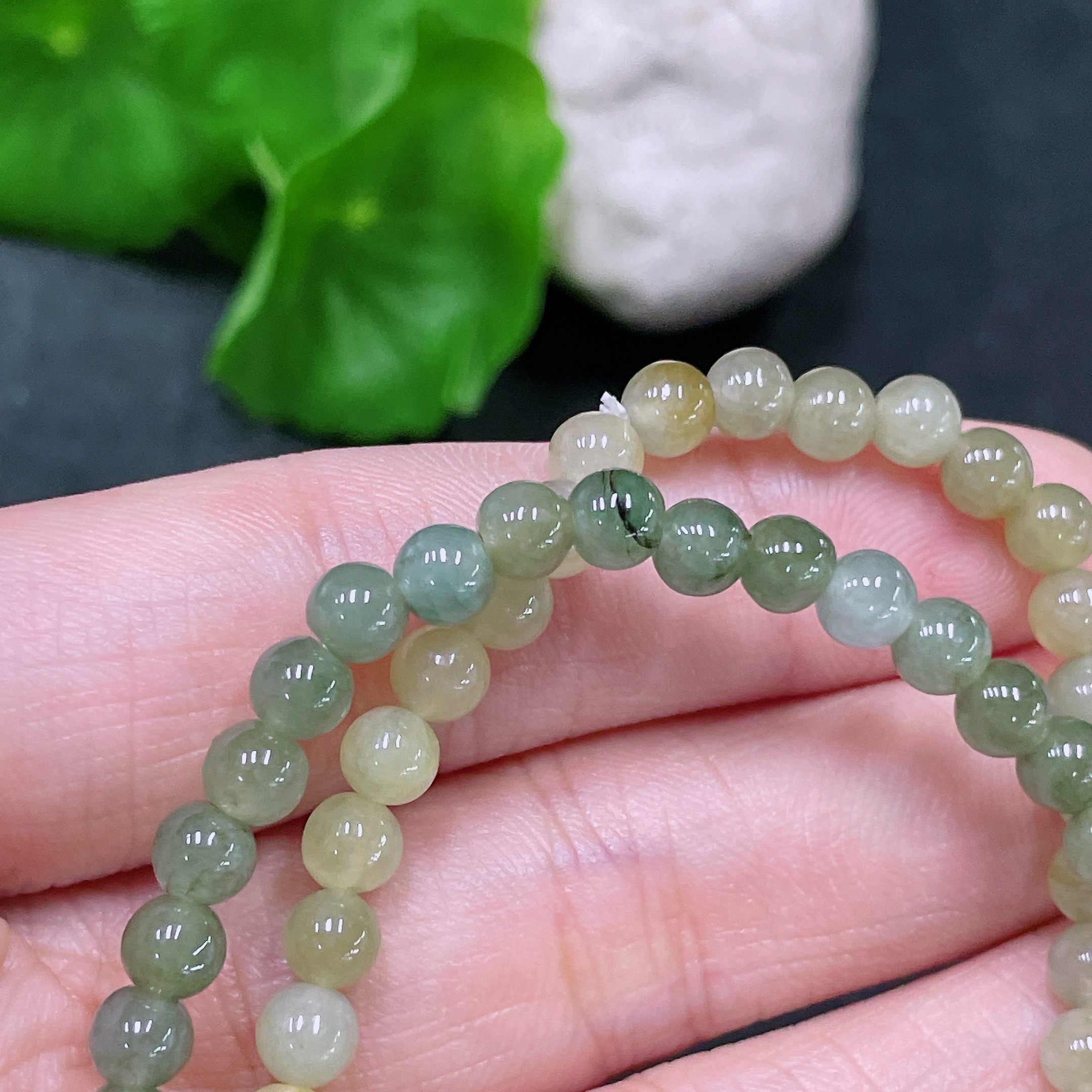 F33864841 Jadeite Beads Strand Approx. 4.6mm