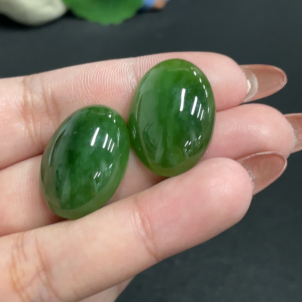 H34011263 Hetian Jade Jasper Cabochon