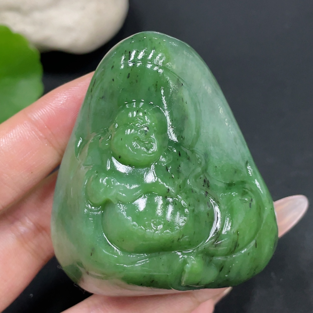 H30521081 Hetian Jade Handheld Ornament Dragon Total Weight Approx. 141g