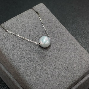 C32784572 Seawater Pearl Necklace Non-Gold Color Origin Undetermined Total Weight Approx. 2.09g With Chain Size Approx. 8.6mm