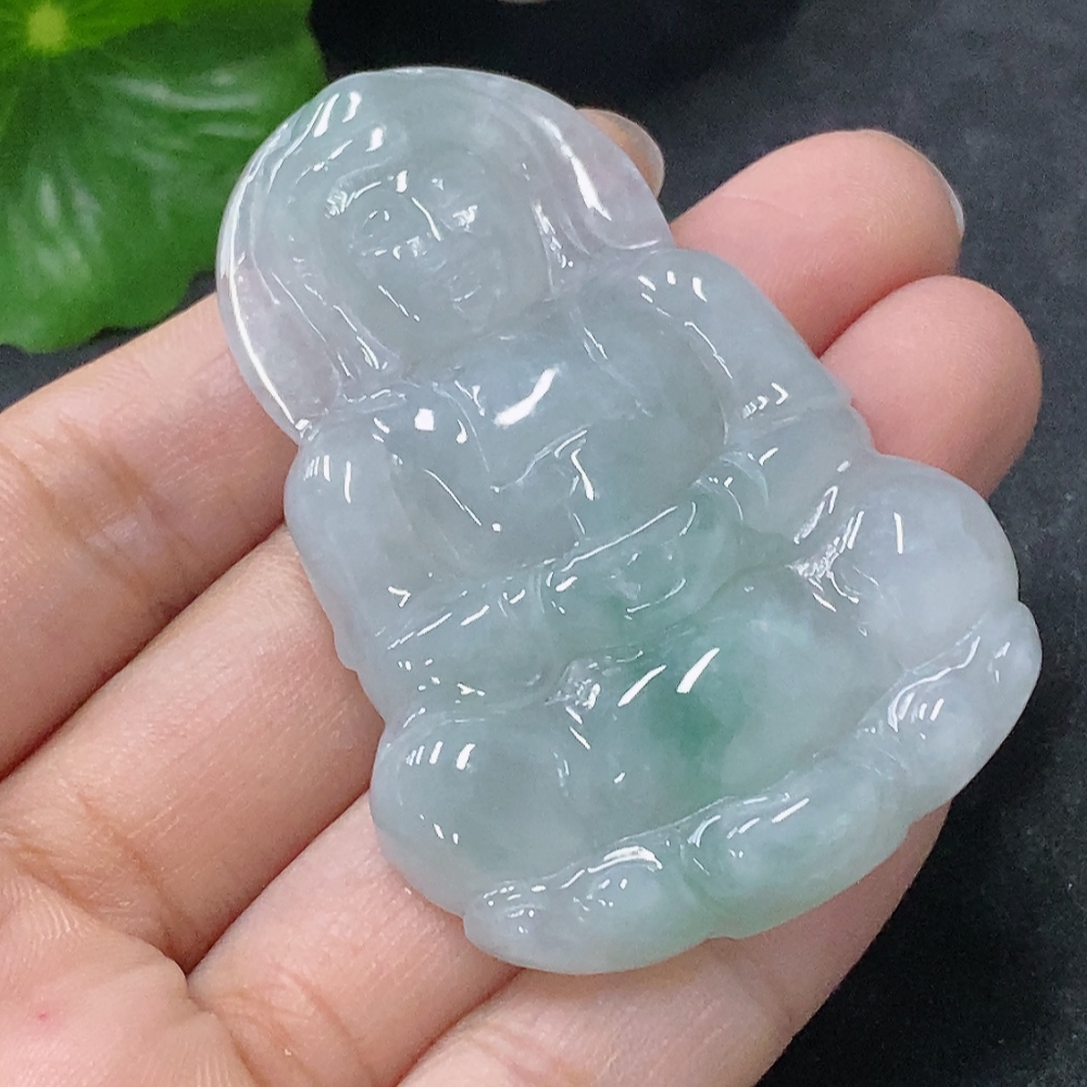 F34954703 Jadeite Pendant Guanyin Total Weight Approx. 20.72g