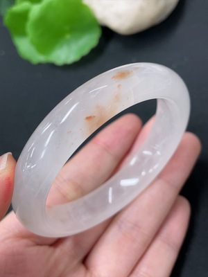 H41891999 非洲翠（独龙玉）正圈手镯 圈口52.8   货品总重约41.3g