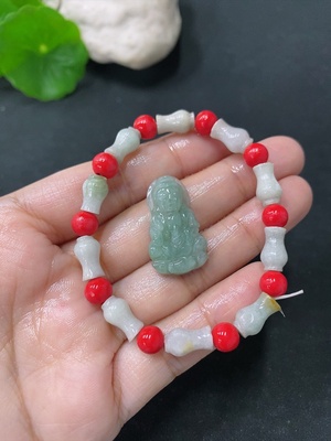 F32761029 Jadeite Bracelet Pendant Sell as a Lot with Non-Grade A Beads Rough