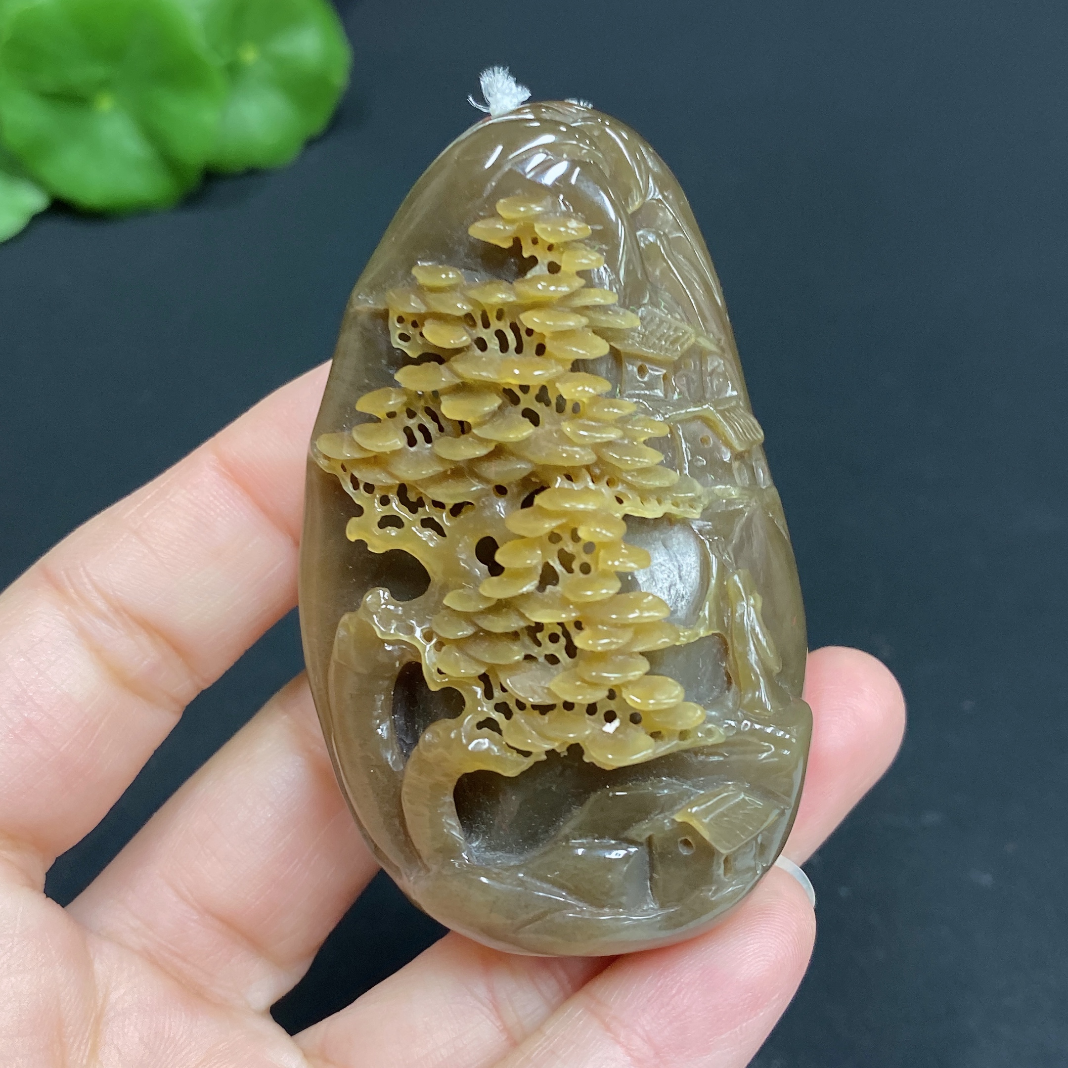 H27061327 Hetian Jade Pendant Landscape Total Weight Approx. 70.2g