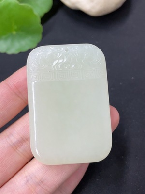 H41856516 和田玉挂件   仿古牌   货品总重约39.1g