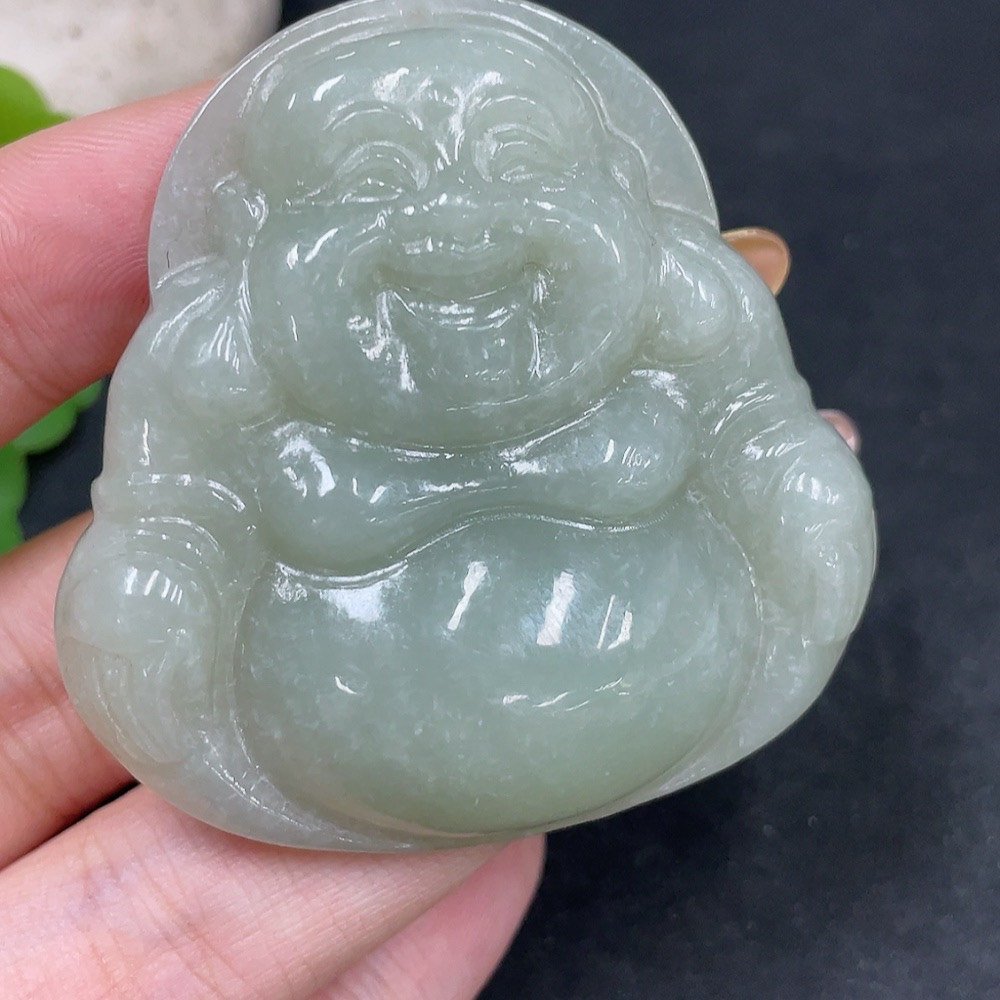 H31664331 Hetian Jade Pendant Buddha Total Weight Approx. 38.6g