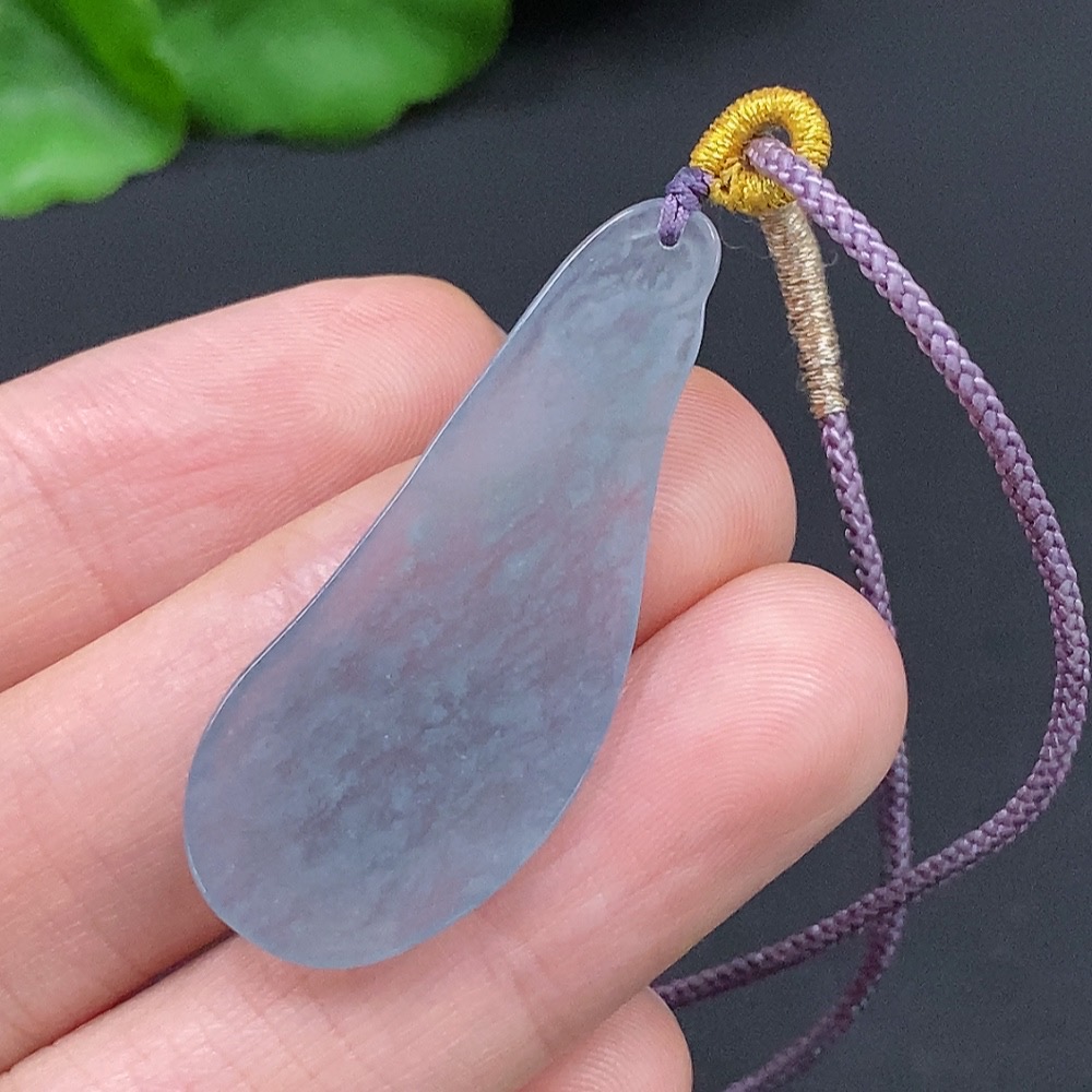 F29392402 Jadeite Auspicious Fish Pendant Total Weight Approx. 4g (including rope weight)