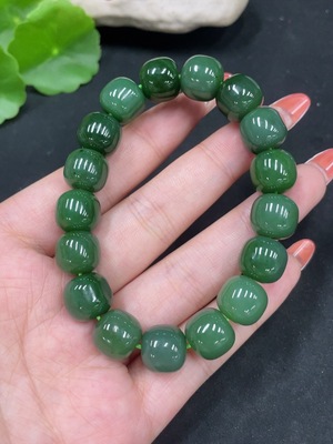 H34053286 Hetian Jade Jasper Bracelet Approx.11.5mm Total Weight Approx.48.5g