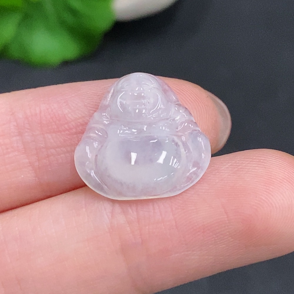 F35078240 Jadeite Buddha Pendant, Total Weight Approx. 1.4g