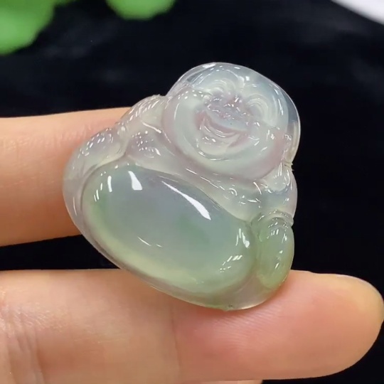 F34949194 Jadeite Buddha Pendant Total Weight Approx. 6.3g