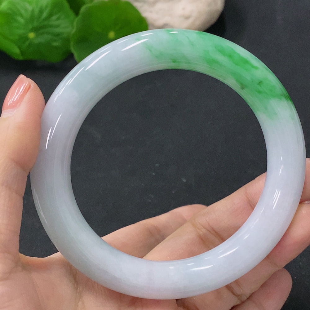 F35088585 Jadeite Round Bangle Size 56.5mm Total Weight Approx. 70.58g