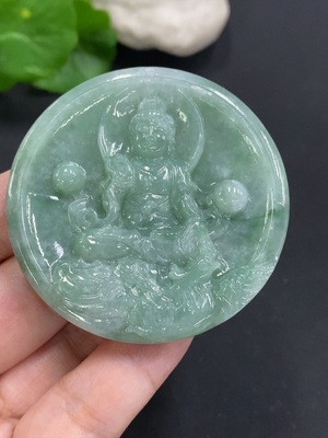 F35157466 Jadeite Guanyin Pendant Total Weight Approx. 42g
