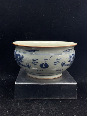 W41931127 陶瓷 冲 清小窑口青花香炉