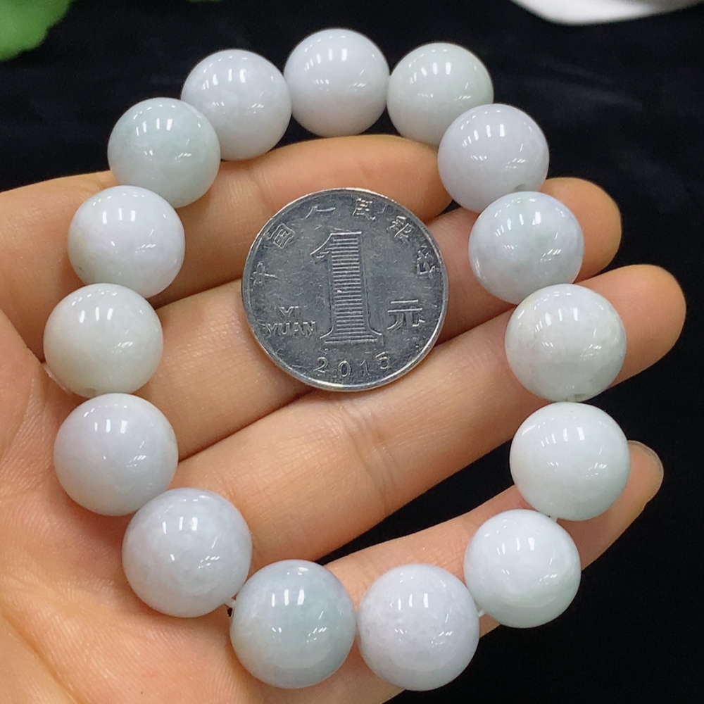 F34973390 Jadeite Beaded Necklace Approx. 13mm Total Weight Approx. 61.1g