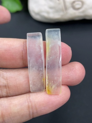 F41927349 翡翠手牌镶嵌件 货品总重约3.4g
