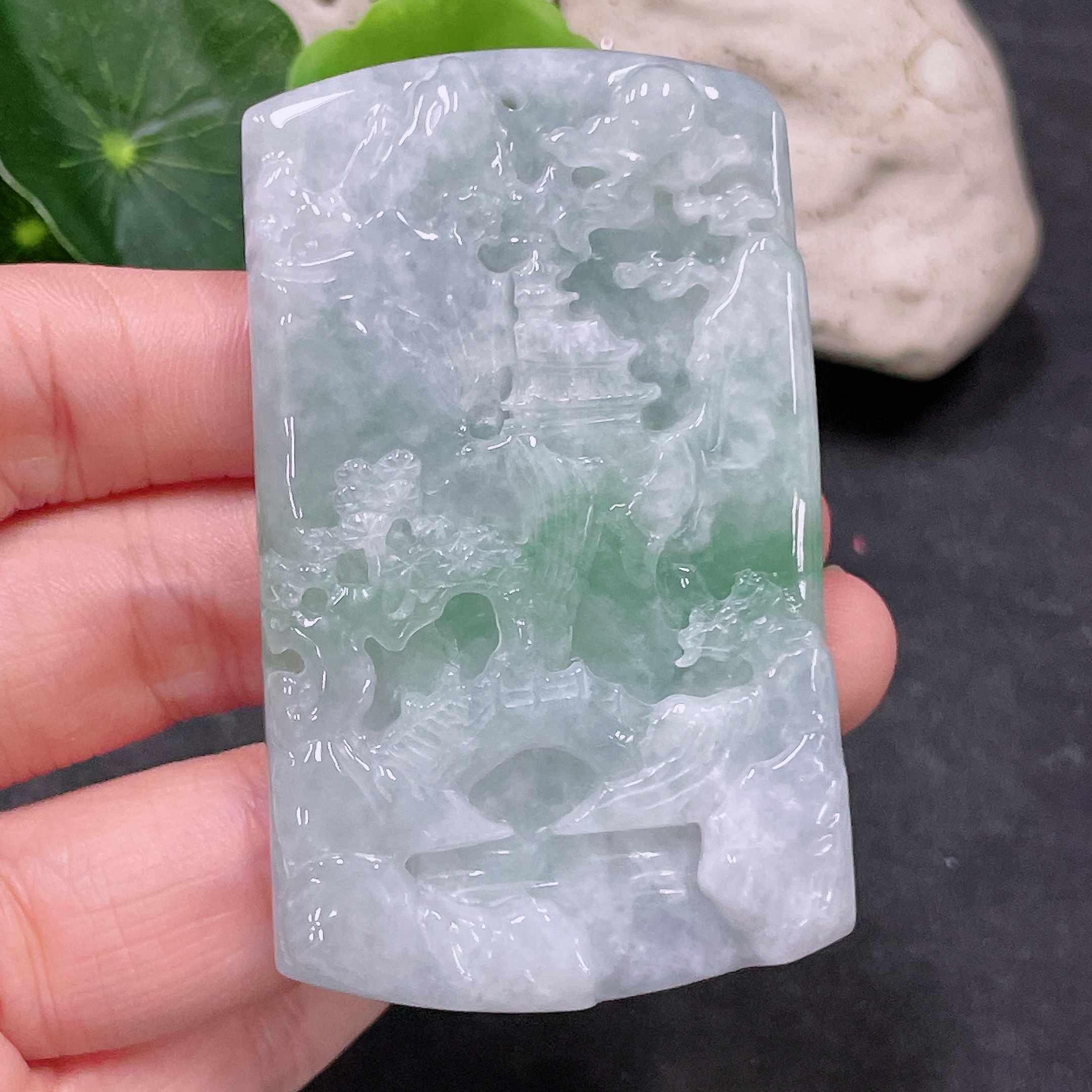 F33838996 Jadeite Pendant Landscape Total Weight Approx. 61.76g