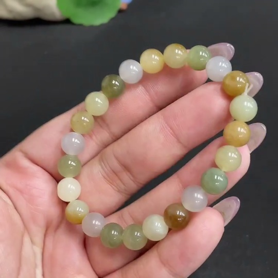 H34972669 Hetian Jade Bracelet, Approx. 7.6 mm, Total Weight Approx. 17.4g