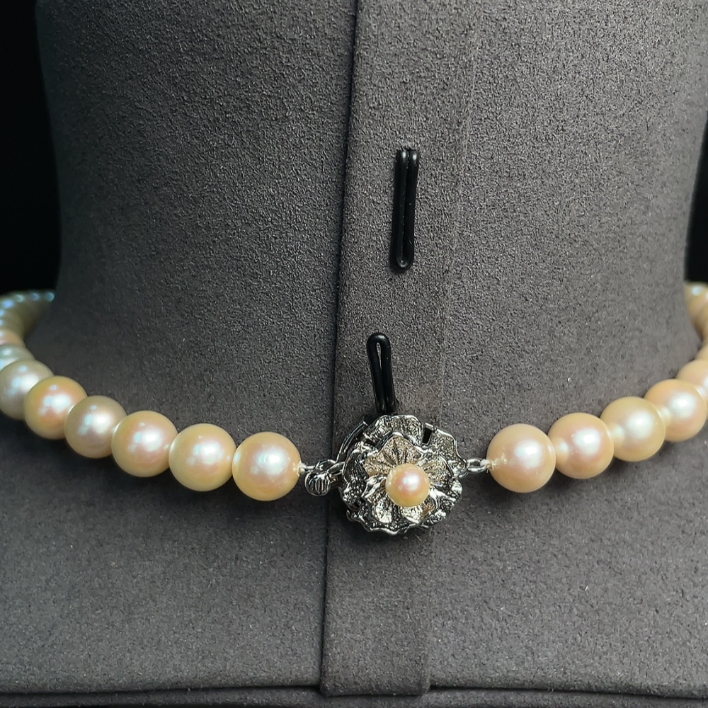 C33890091 Seawater Pearl Necklace with Pearls, Non-Gold, Total Weight Approx. 42.07g, Size About 8.3mm