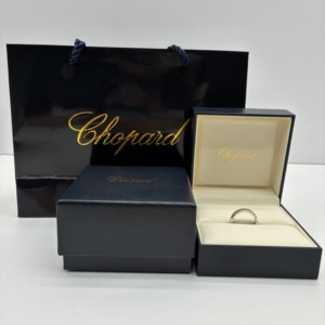 S43097512 9.0新 萧邦 Chopard 18K白金 单钻方块冰糖戒指 59码 克重：7.51g
