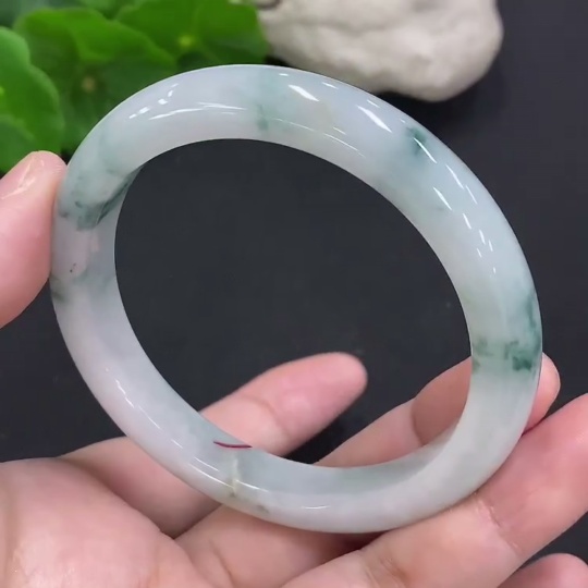 F35126207 Jadeite Round Bracelet Total Weight About 47.1g Size 57