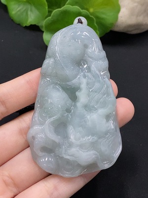 F34028035 Jadeite Dragon Pendant Total Weight Approx. 79.7g