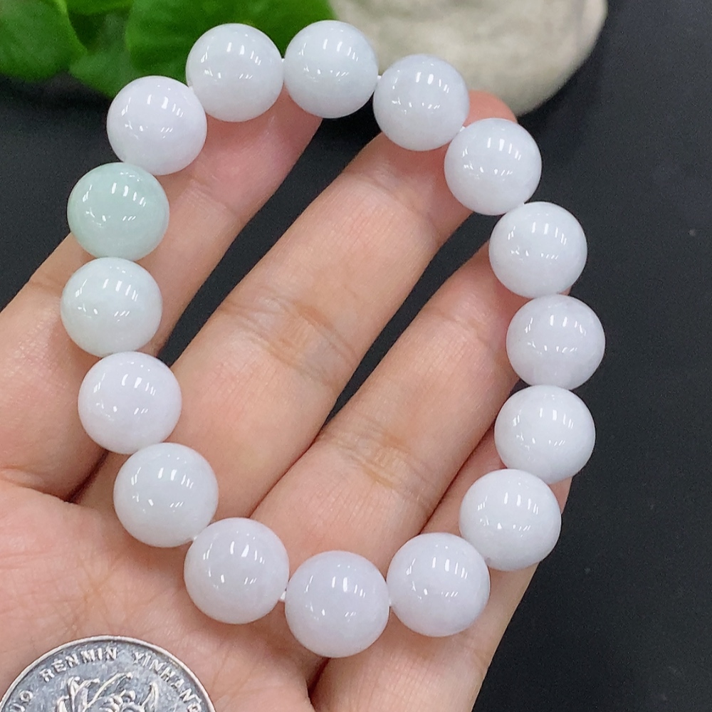 F32824642 Jadeite Bead Necklace approximately 11.8mm with total weight about 46.5g