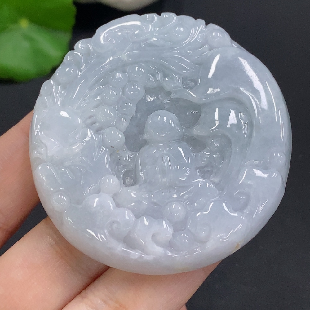 F25921461 Jadeite Enlightenment Pendant Total Weight Approx. 54.4g