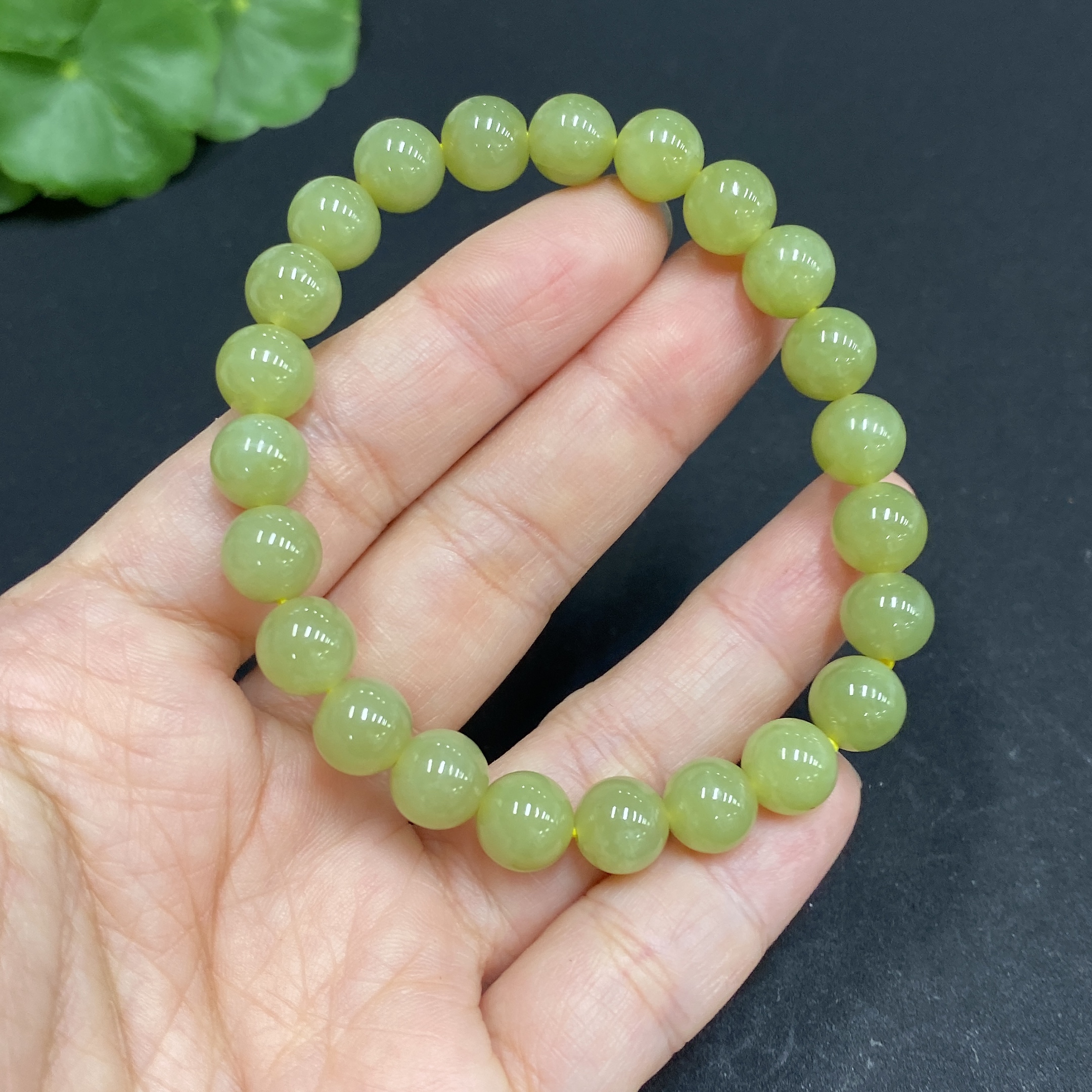 H34969927 Hetian Jade Bracelet Approx.8mm Total Weight Approx.18.3g
