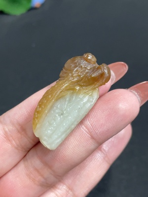 H34011863 Hetian Jade Pendant, A Startling Debut, Total Weight Approx. 12.6g, Containing Other Mineral Components