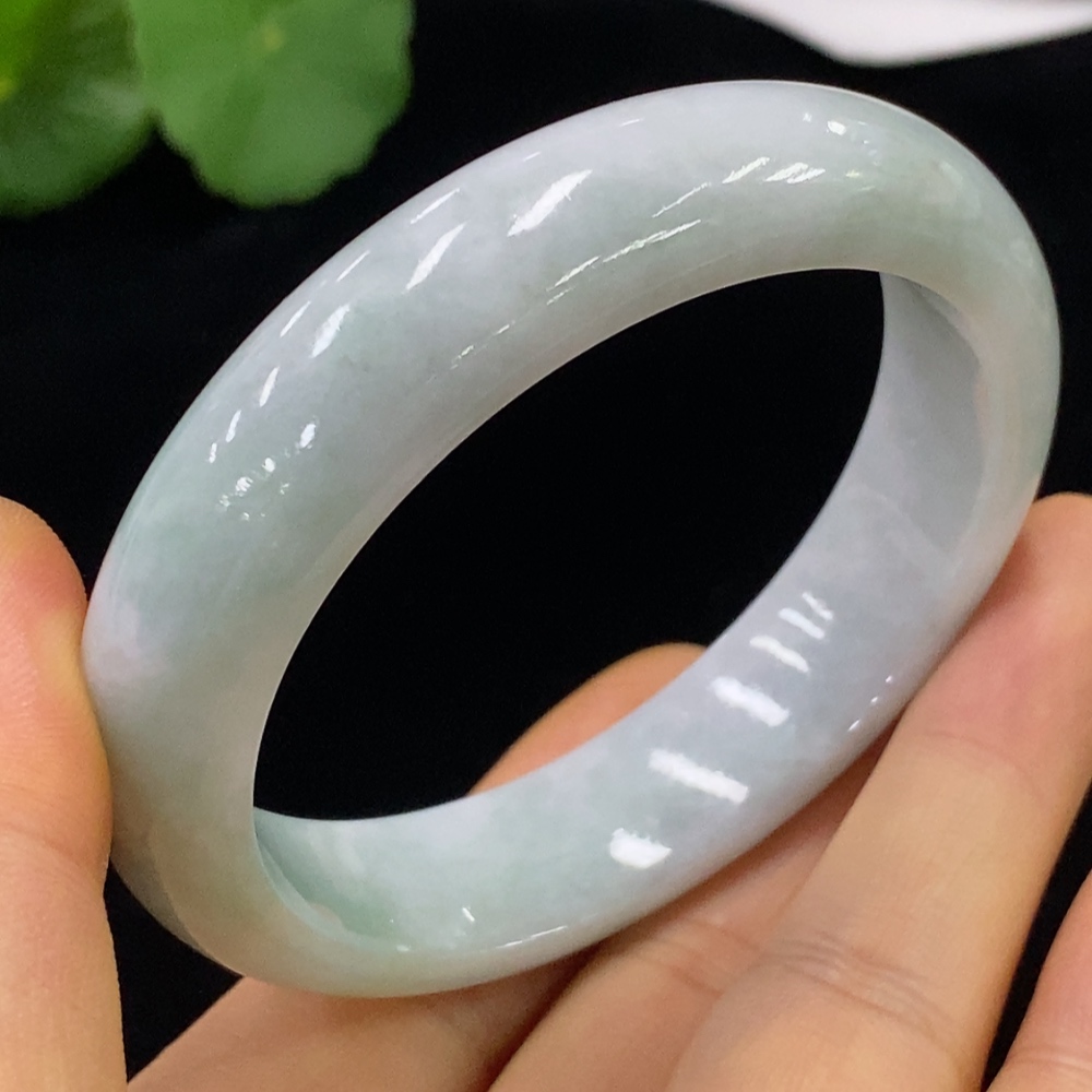 F34025427 Jadeite Round Bracelet Total Weight Approx. 60.76g Size 55.5