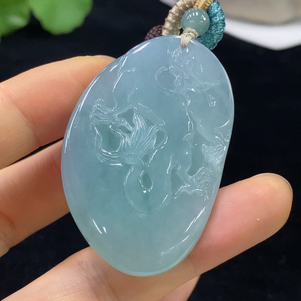 F31599831 Jadeite God of Wealth Pendant