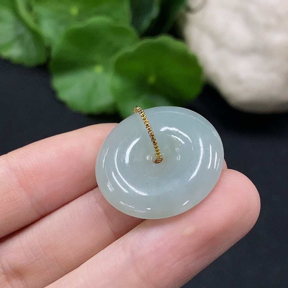 F35165698 Jadeite Peace Knot Pendant Total weight about 8g (non-gold inlaid)