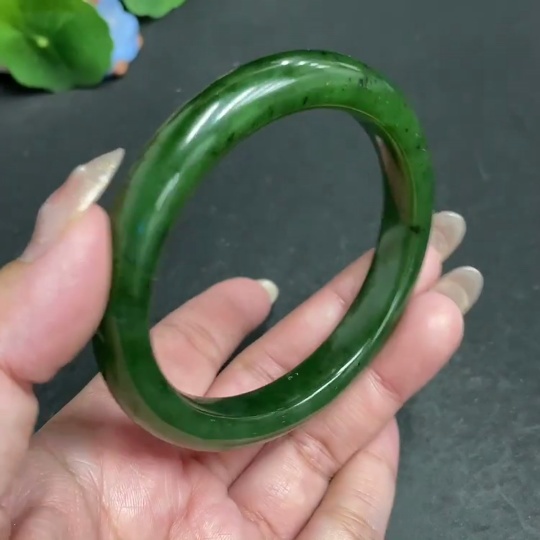 H30552160 Hetian Jade Round Bracelet Size 59.9 Total Weight Approx. 49.7g