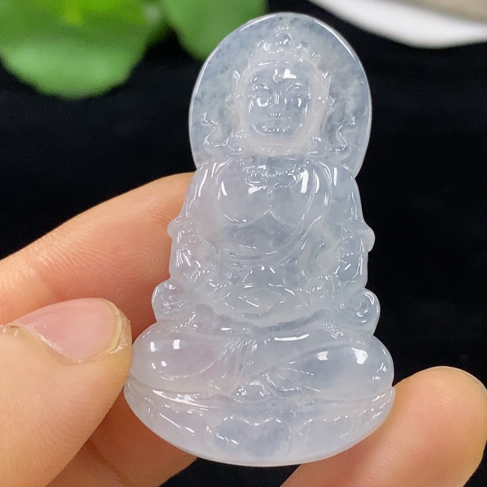 F33929031 Jadeite Guanyin Pendant Total Weight Approximately 13.92g