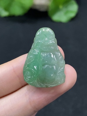 F34029323 Jadeite Buddha Pendant, Total Weight Approximately 6.31g