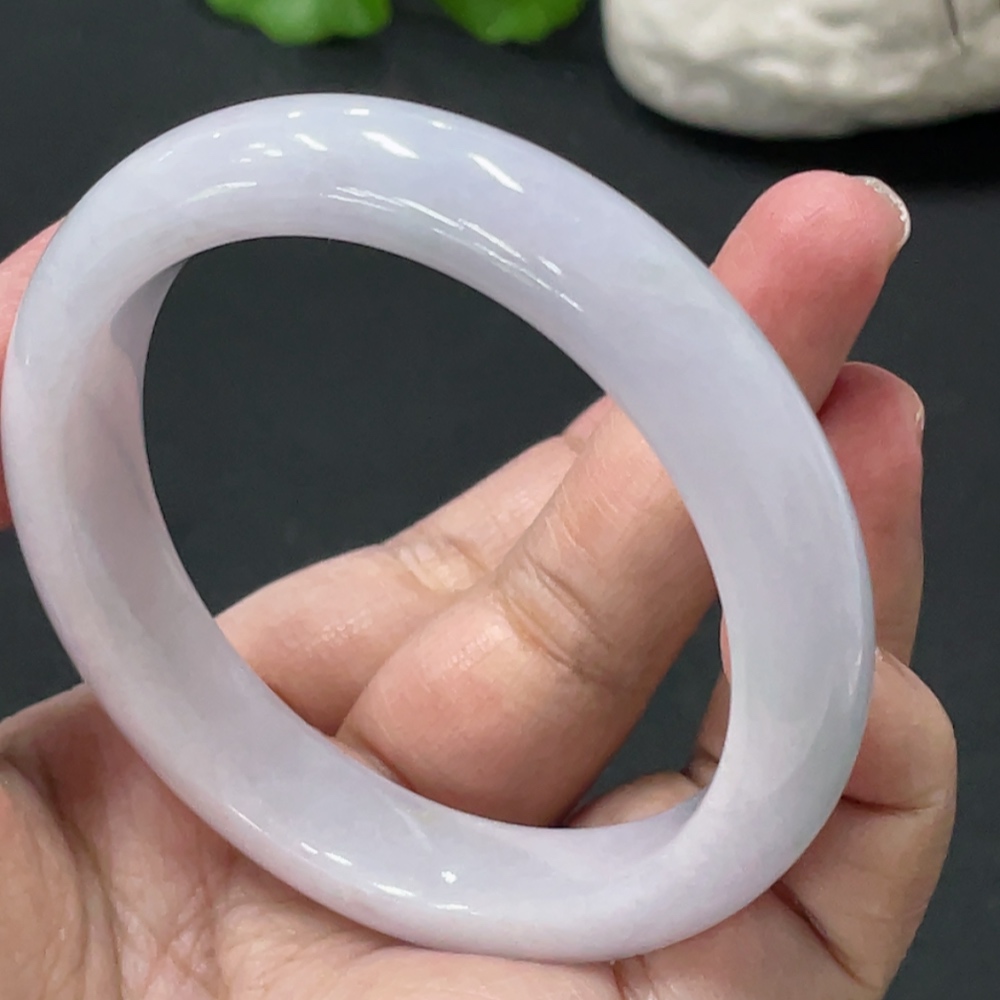F34978150 Jadeite Round Bangle Total Weight Approx. 55.89g Size 55.7 With Color Polishing Powder