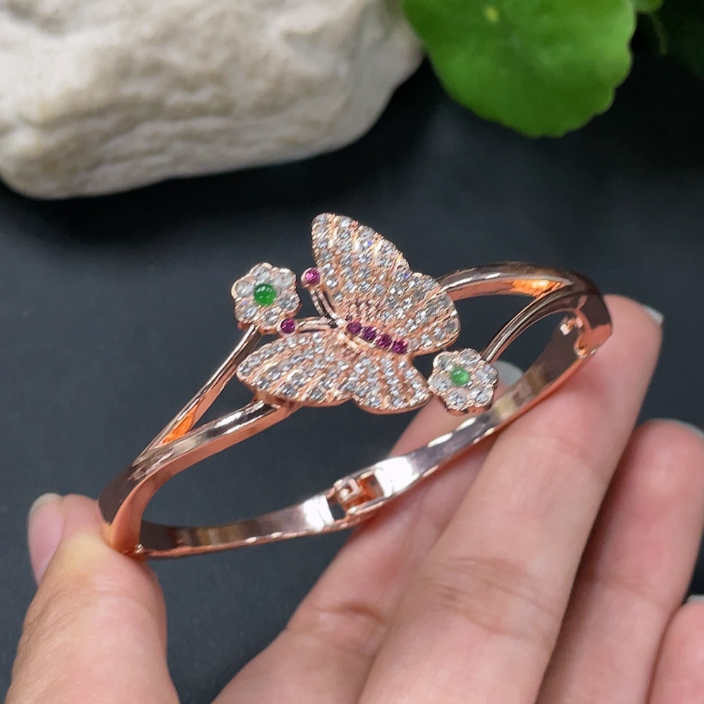 F22497867 Jadeite Bangle Total Weight Approx.17.57g Size Approx.58.6mm Non-gold Inlaid