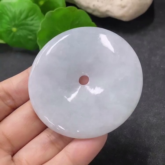 F34954699 Jadeite Pendant Peace Buckle Total Weight Approx. 36.76g