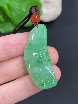 F46602768 翡翠挂件悟道 货品总约重 含绳9.23g