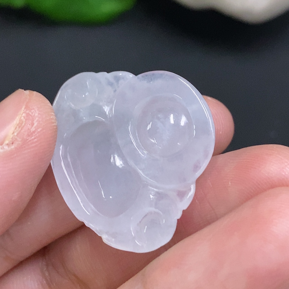 F34022904 Jadeite Buddha Pendant Total Weight Approx. 5.7g