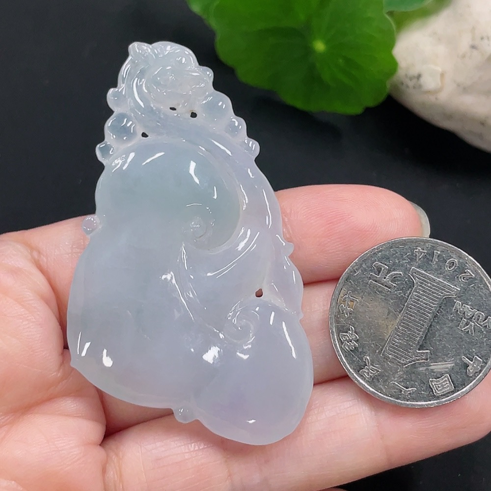 F30453263 Jadeite Ruyi Pendant Total Weight Approx. 24.7g