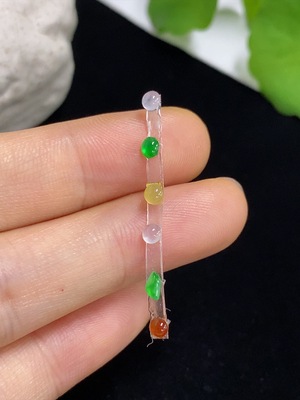 F41940902 翡翠蛋面镶嵌件  货品总重约0.18g 一手走