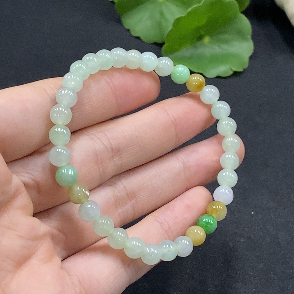 F33895279 Jadeite Beads Strand Approx. 5.9mm Total Weight Approx. 10.87g Color Origin Undetermined