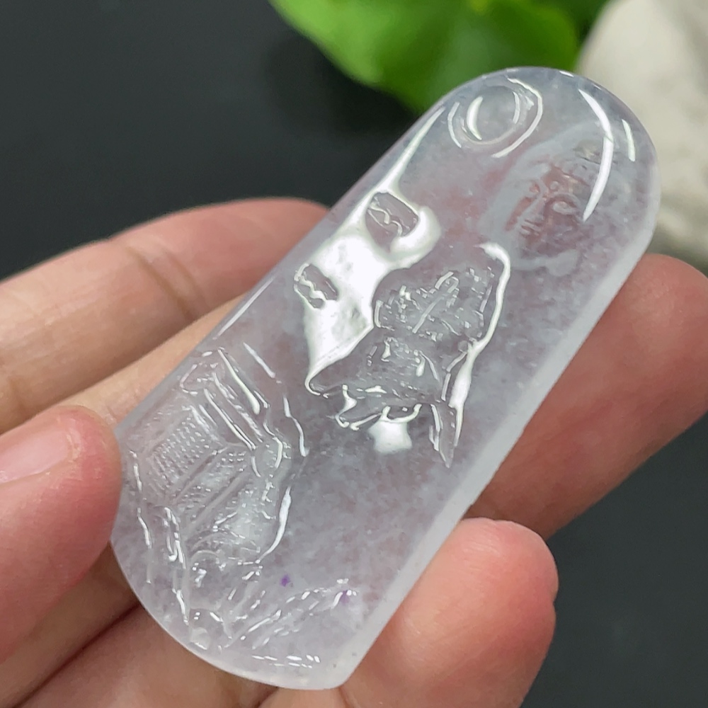 F34019472 Jadeite Buddha Observing the World Pendant Total Weight Approximately 10.5g