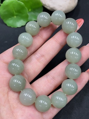 H35084451 Hetian Jade Bracelet, approx. 13.7mm, total weight approx. 63.4g