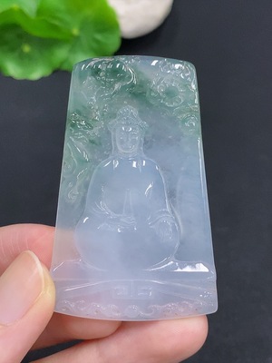 F31605423 Jadeite Guanyin Pendant Total Weight Approx. 19.7g