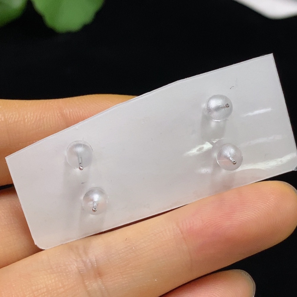 F34045330 Jadeite Inlaid Earrings Non-Gold