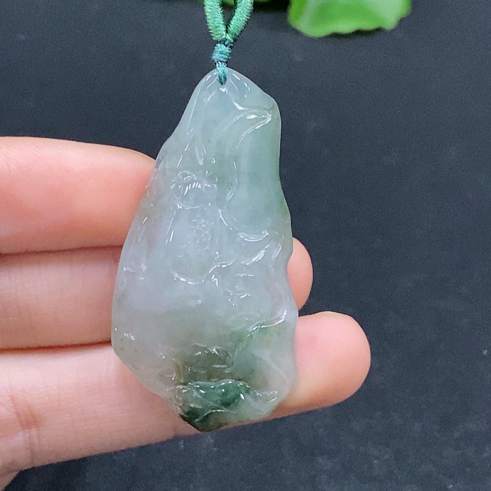 F31682891 Jadeite Fish Pendant with Continuous Abundance, Total Weight Approx. 10.78g