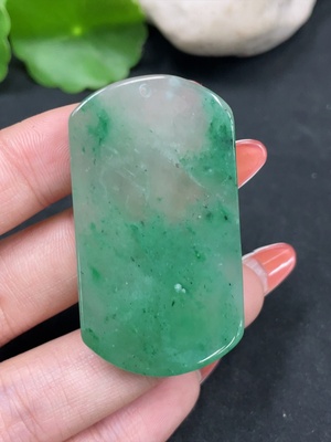 H35084303 African Emerald (Dulong Jade) Pendant