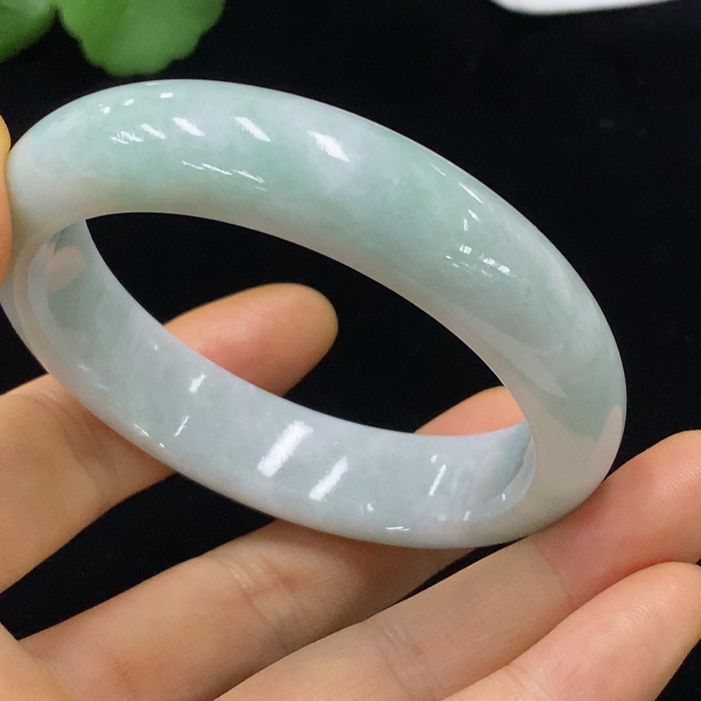 F34025427 Jadeite Round Bracelet Total Weight Approx. 60.76g Size 55.5